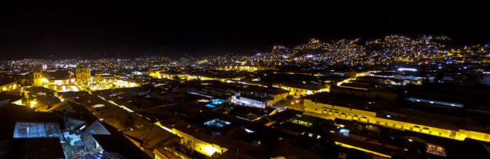 best view in cusco night panorama