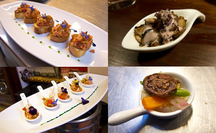 Cusco Cooking Class Appetizers: bruschetta, octopus, guinea pig, ceviche