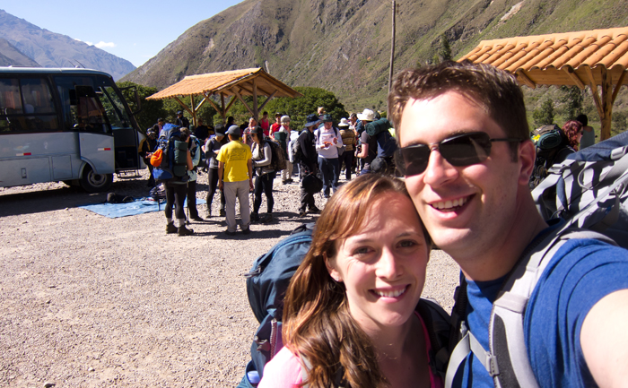 Inca Trail Day 1 Sonja and Garren at Km 82 