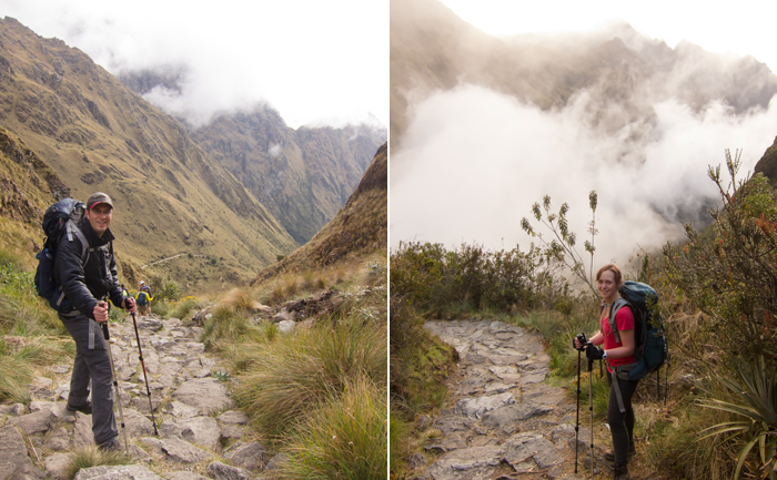 Inca Trail Day 2 Descent into Clouds