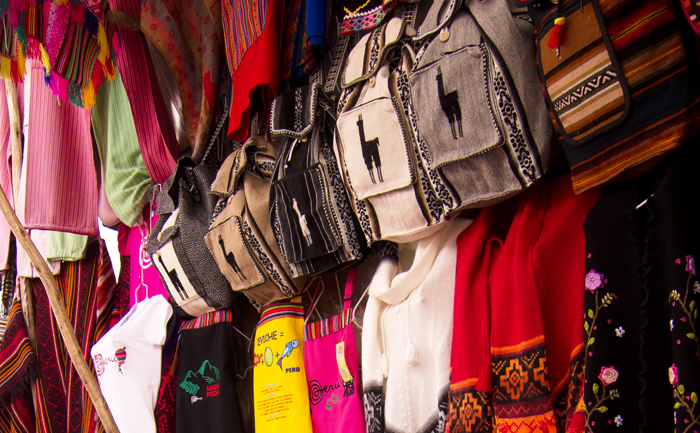 Sacred Valley Pisac Market llama backpacks