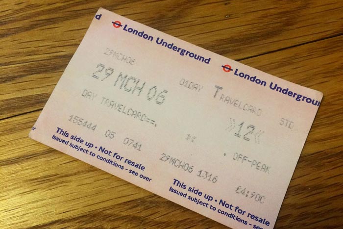 Free Things to Do in London - Old Tube Ticket